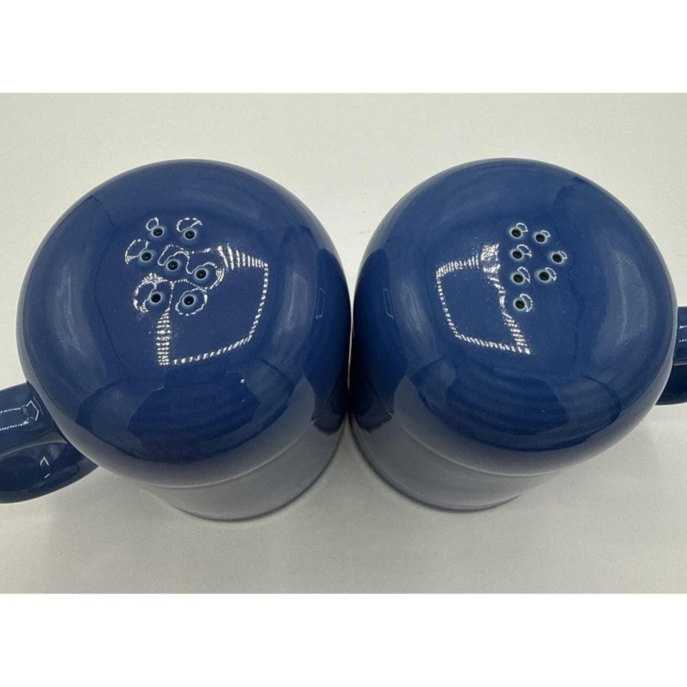 Fiestaware Rangetop Blue Salt and Pepper Shakers Set of 2 Ceramic Glazed Fiesta